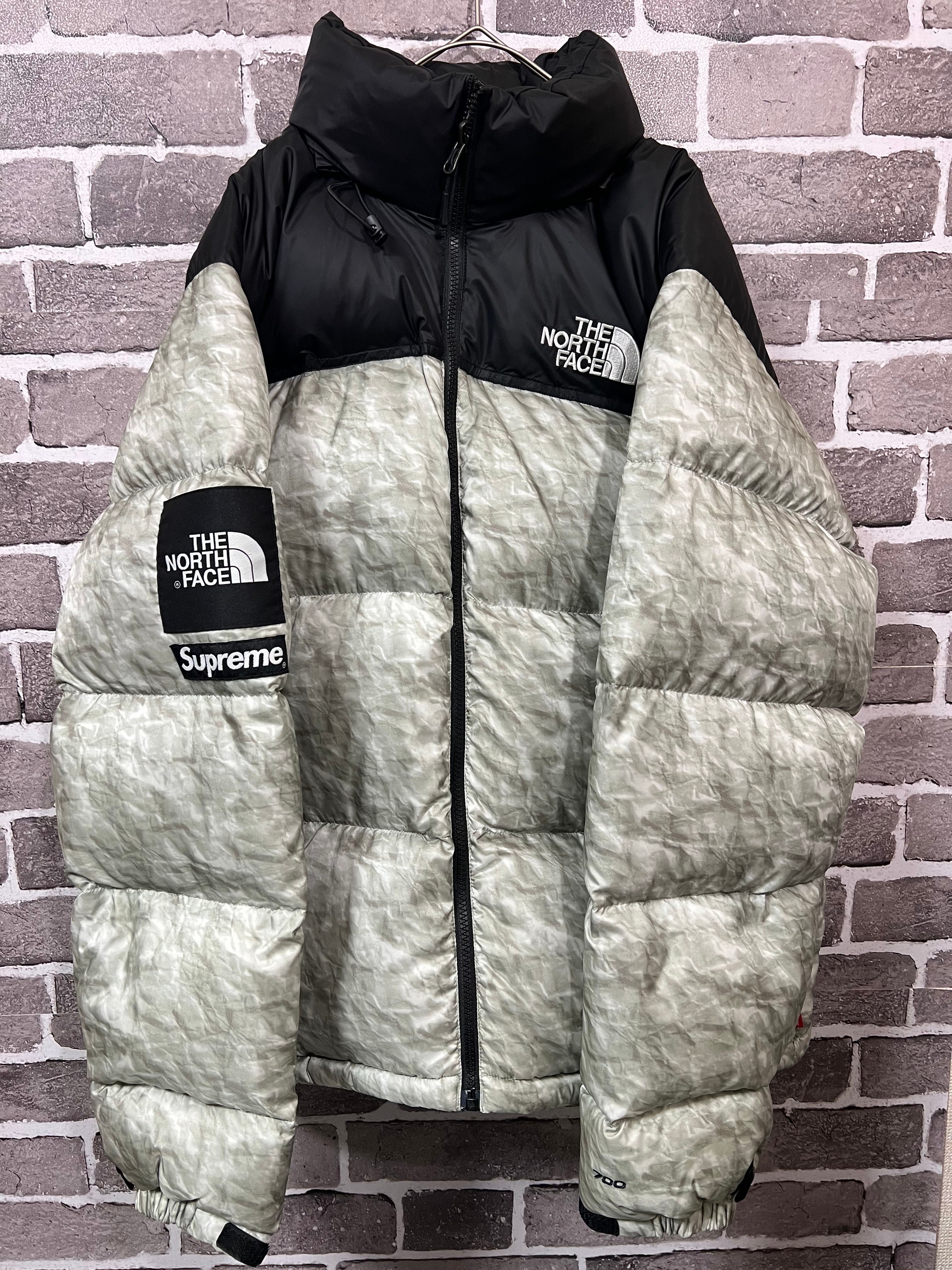 Supreme x The North Face Nuptse Jacket "White Paper Print"