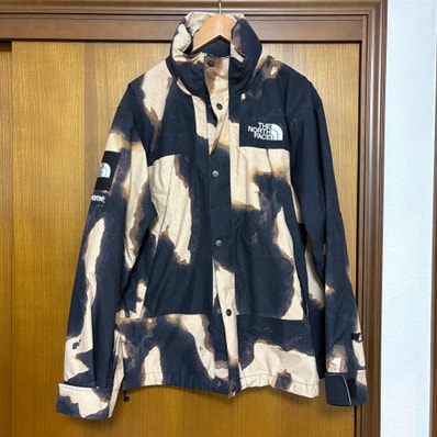 Supreme x The North Face Bleached Denim Print Mountain Jacket "Black"