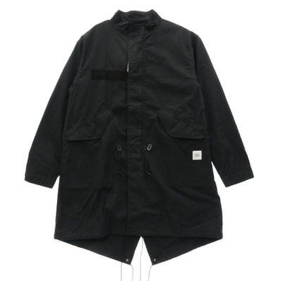 uniform experiment ユニフォームエクスペリメント 21AW UE-212012 SLEEVE PANELED MODS COAT スリーブ パネルド ミリタリー モッズコート ブラック系 1【中古】