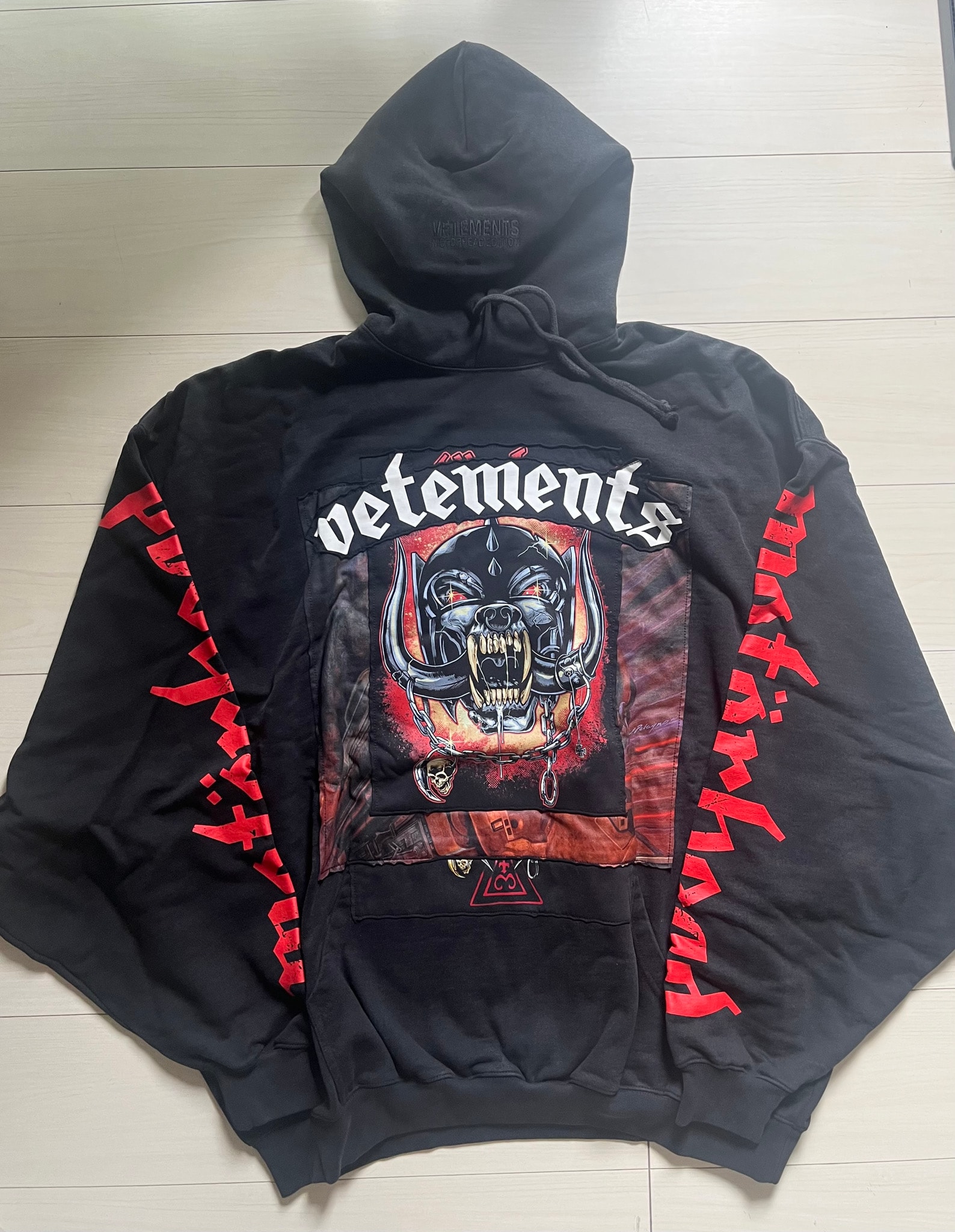 正規品 VETEMENTS  ヴェトモン モーターヘッド パーカー サイズ XS