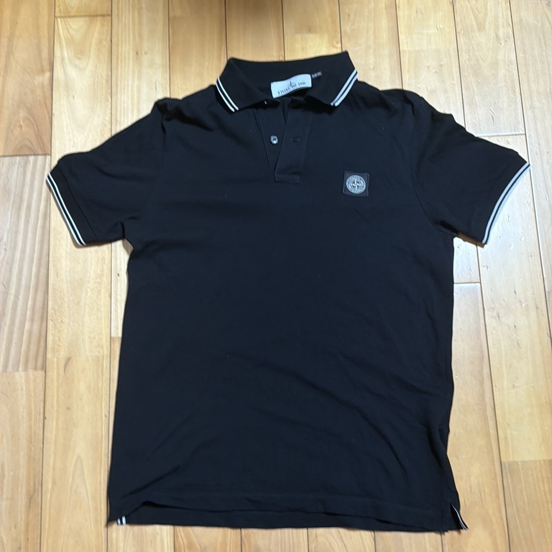 Stone Island Polo Shirt In Cotton With Logo "Black"