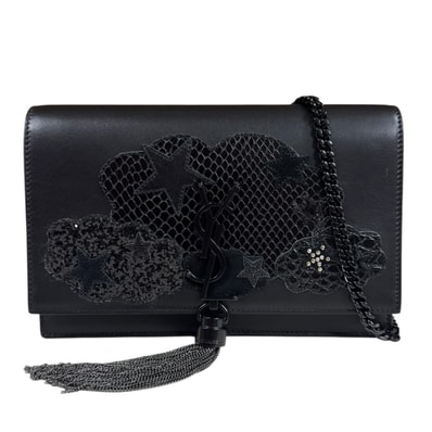 サンローラン ショルダーバッグ レザー ブラック レディース SAINT LAURENT 中古