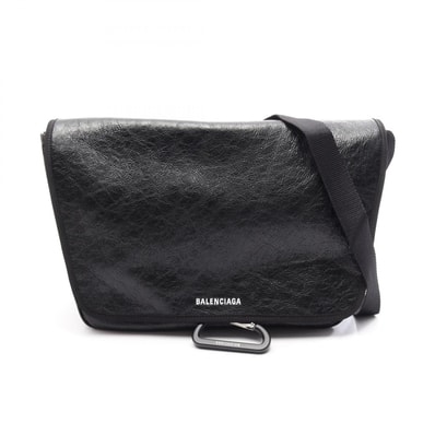バレンシアガ BALENCIAGA EXPLORER FLAP メッセンジャー ショルダーバッグ バッグ レザー メンズ ブラック系 8348271VG7X1090 【新品】