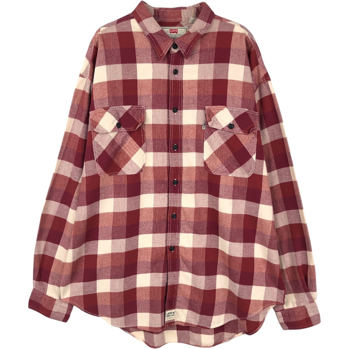 古着 リーバイス Levi's 長袖 ライトネルチェックシャツ メンズXL相当/eaa672811