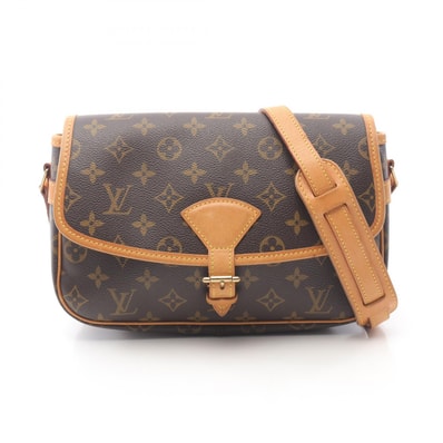 ルイ・ヴィトン LOUIS VUITTON ソローニュ モノグラム ショルダーバッグ バッグ PVCコーティングキャンバス レザー レディース ブラウン系 M42250 【中古】