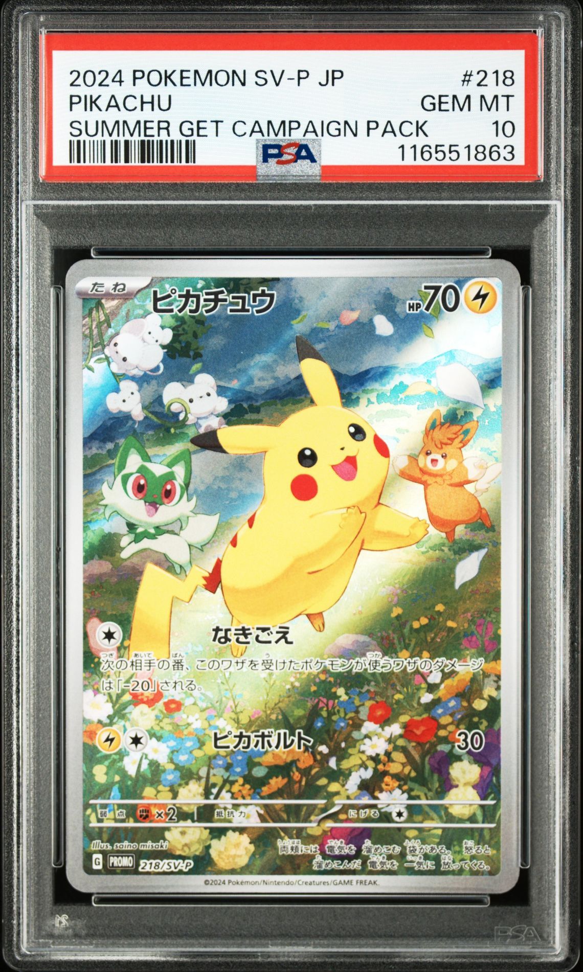 ピカチュウ P [SV-P 218](プロモカードパック「ポケカの夏がキタ!プロモカードGetキャンペーン!」)
