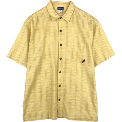 古着 パタゴニア Patagonia ORGANIC COTTON オーガニックコットン 52920SS 半袖 コットン チェックシャツ ボックスシャツ メンズM相当/eaa659102