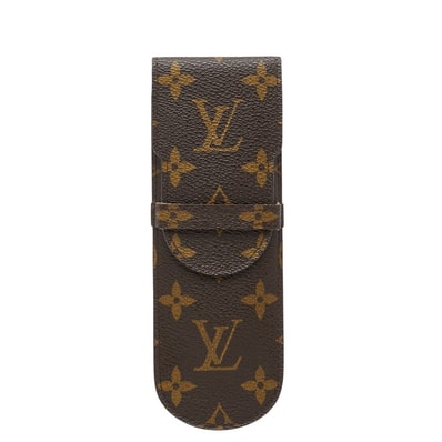 ルイ ヴィトン モノグラム エテュイ スティロ ペンケース M62990 ブラウン PVC レザー レディース LOUIS VUITTON 【中古】