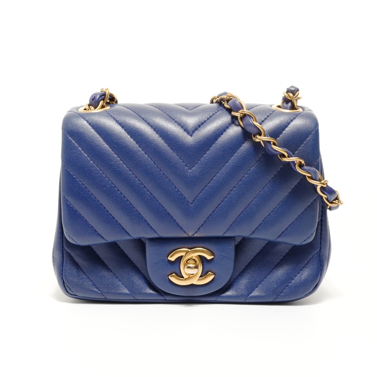 シャネル CHANEL 21番台 2015-2016 シェブロン ラムスキン ショルダーバッグ【中古】