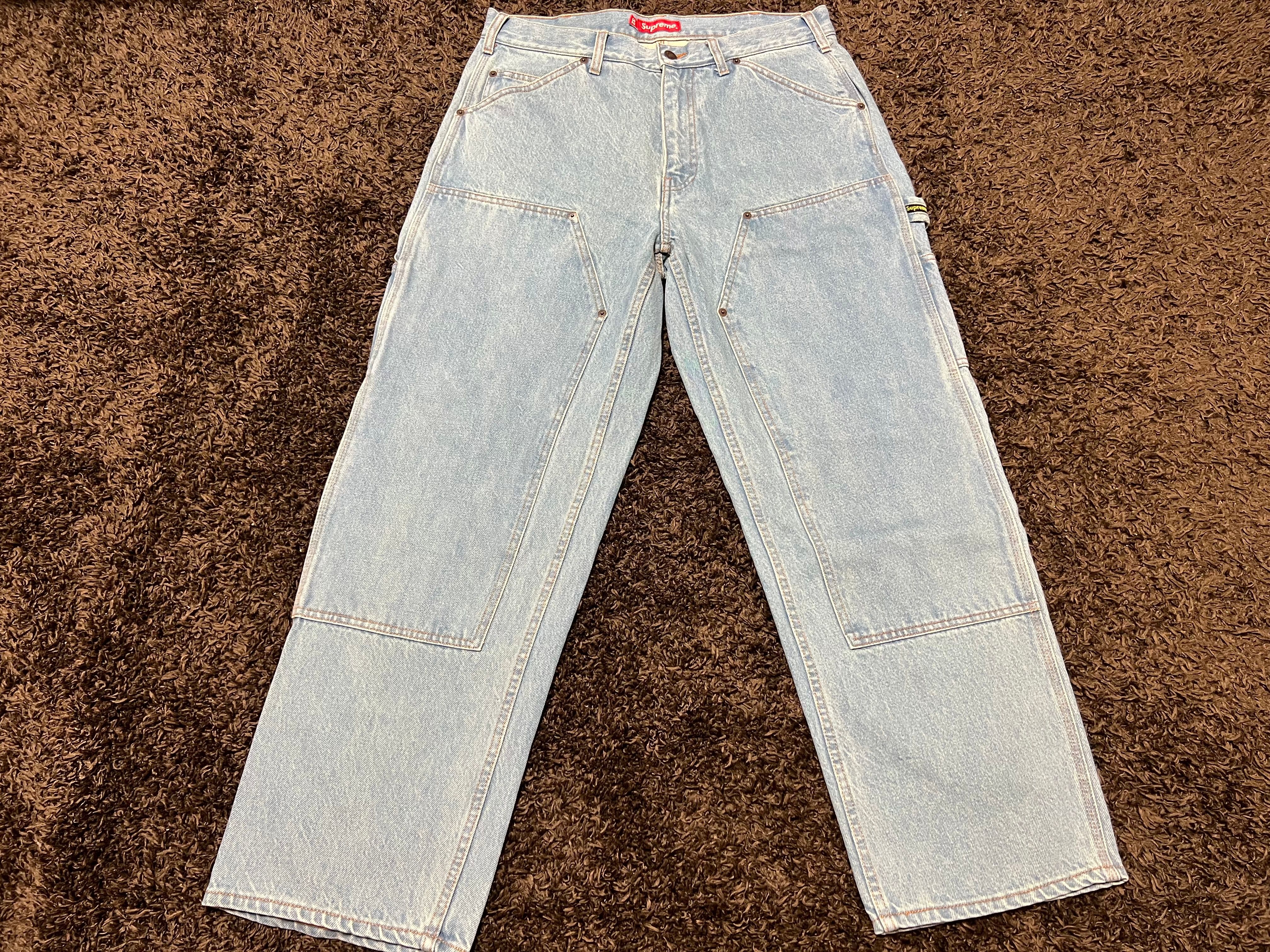 Supreme Double Knee Denim Painter Pant "Blue"