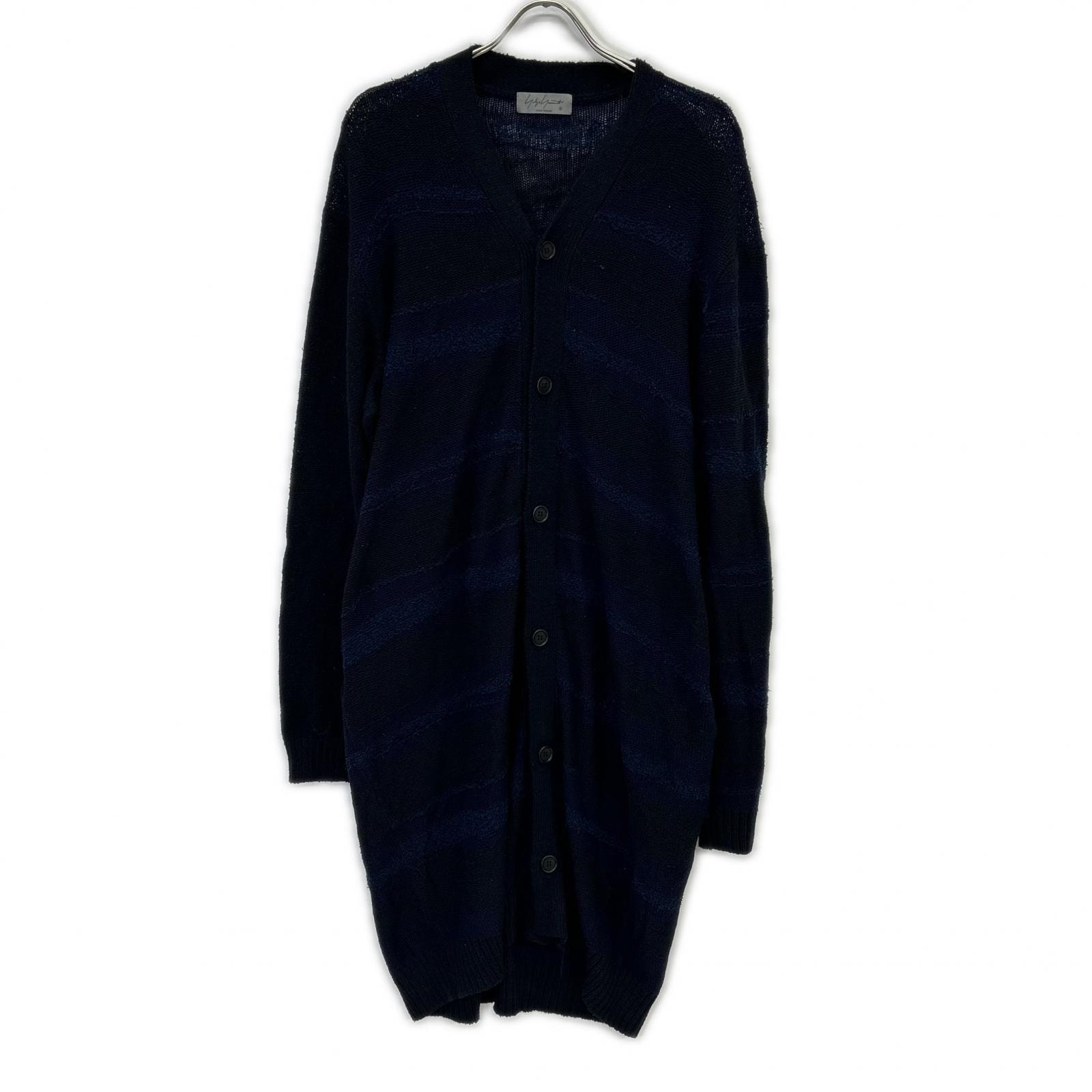 ヨウジヤマモトプールオム 24SS HS-K73-092 ブラック×ブルー BORDER LONG CD 3