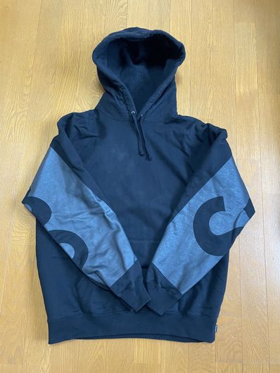 Supreme Big Logo Hooded Sweatshirt "Black"