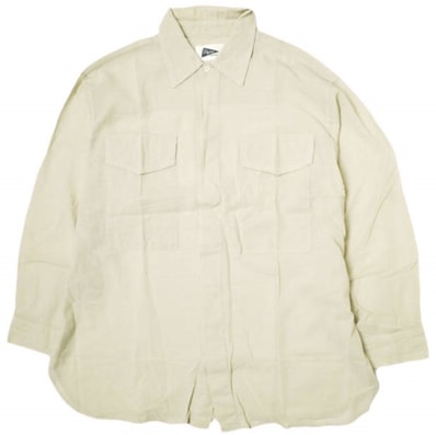 Pilgrim Surf+Supply ピルグリム サーフ+サプライ 23SS 日本製 Celeste Sheer Blouse シアーミリタリーシャツ 37-11-0258-594 0 NATURAL BEAMS 長袖 トップス g21678