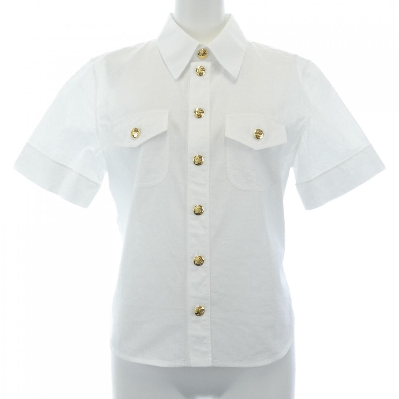 セリーヌ CELINE CHELSEA SHIRT トリオンフ TRIOMPHE 2C951658R S/Sシャツ