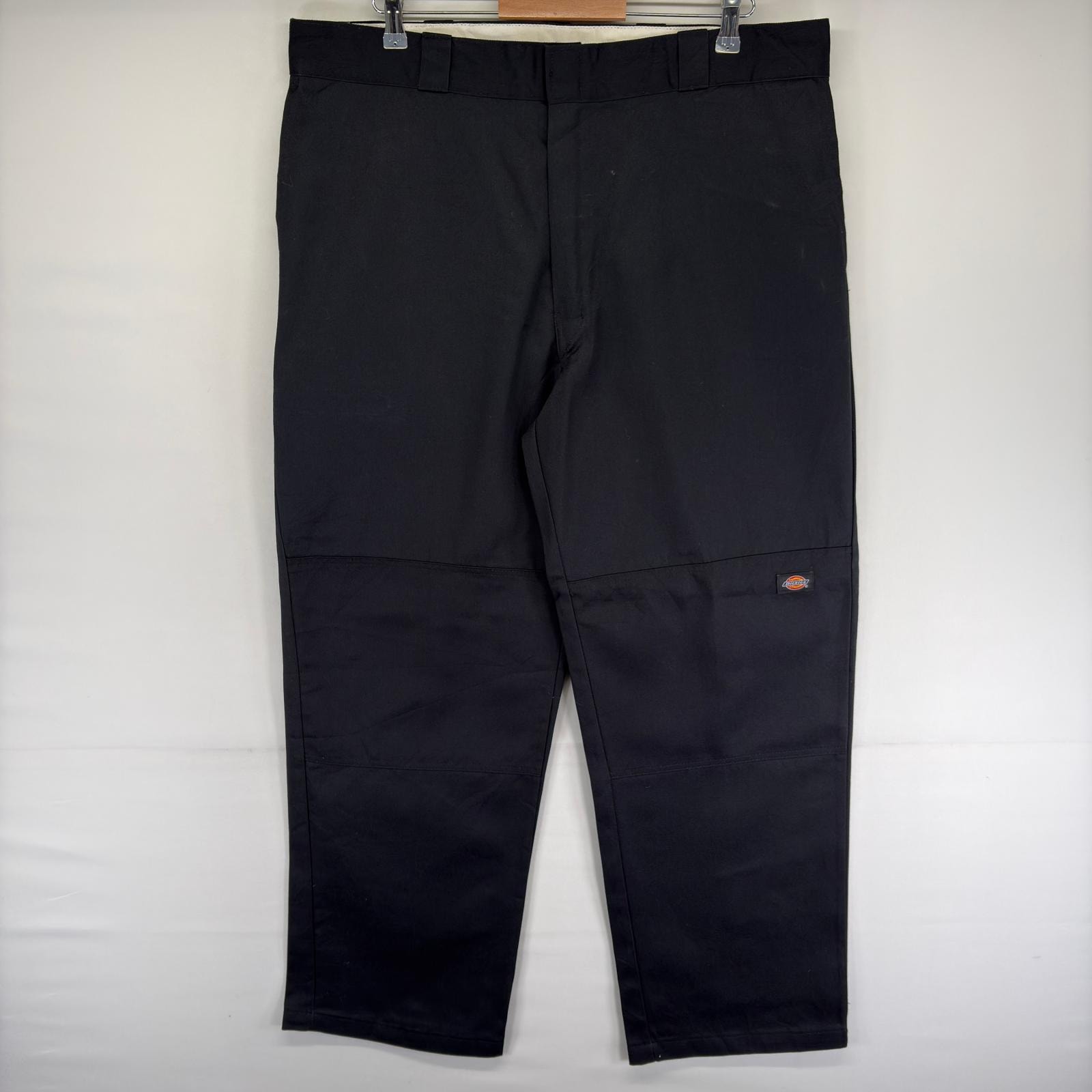 古着 ディッキーズ Dickies パンツ ダブルニー ツールポケット ジッパーフライ ワークパンツ 大きいサイズ w40 L32  ブラック系 メンズ