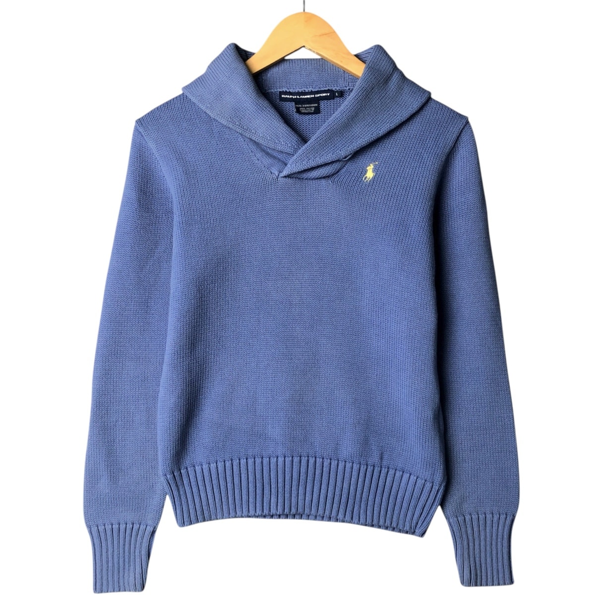 古着 ラルフローレン Ralph Lauren RALPH LAUREN SPORT ショールカラー コットンニットセーター レディースL相当/eaa572611
