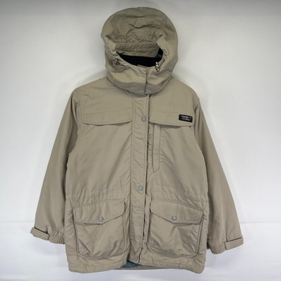 古着 エルエルビーン L.L.Bean ナイロンジャケット ワンポイントロゴ フルジップ マウンテンパーカー S ベージュ系 レディース