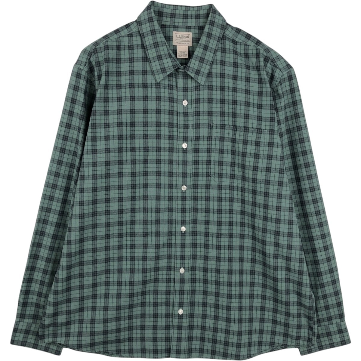 古着 エルエルビーン L.L.Bean TRADITIONAL FIT 長袖 コットンチェックシャツ メンズXL相当/eaa676674