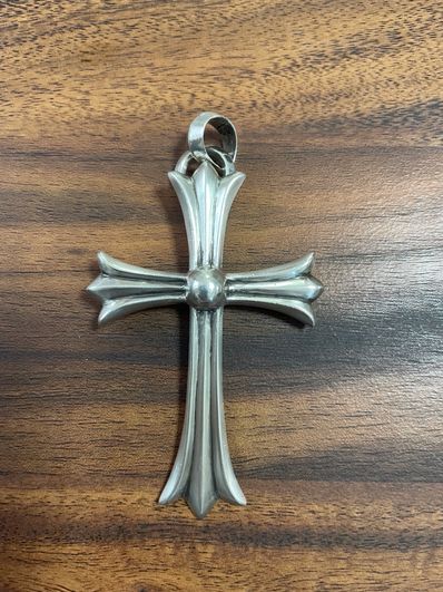 Chrome Hearts Large CH Cross Pendant with Plane Bail "Silver"