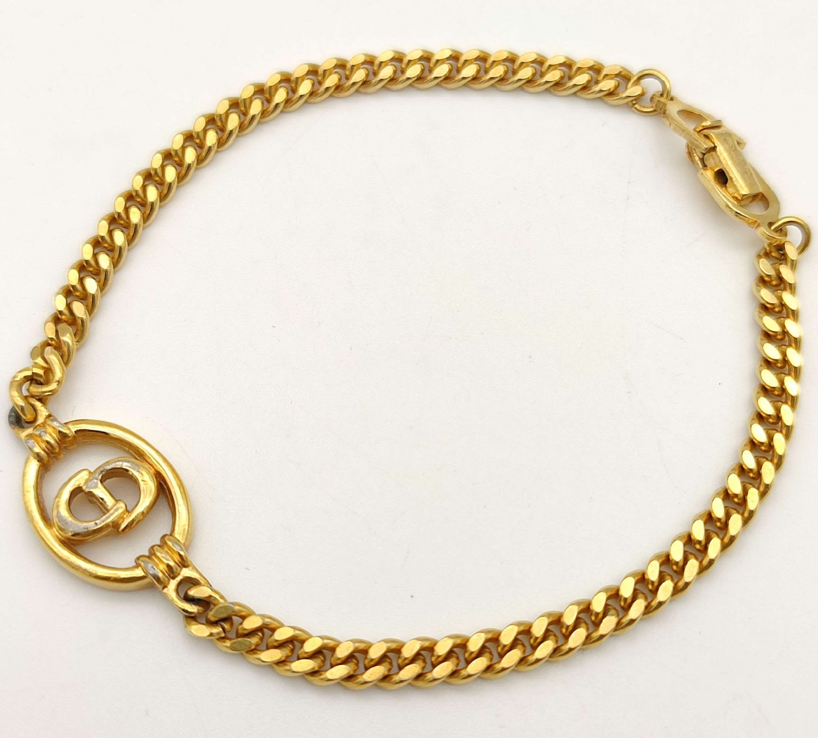 クリスチャンディオール CD ロゴ ブレスレット ゴールド 