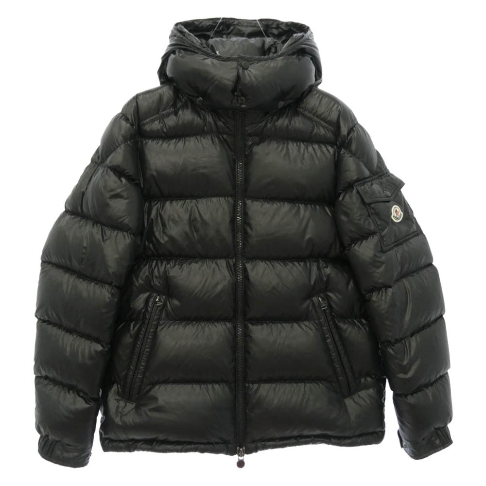 MONCLER モンクレール 24AW J20911A53600 68950 国内正規品 MAYA GIUBBOTTO マヤ ロゴワッペン ダウン ジャケット ブラック 4 ブラック系 4【中古】