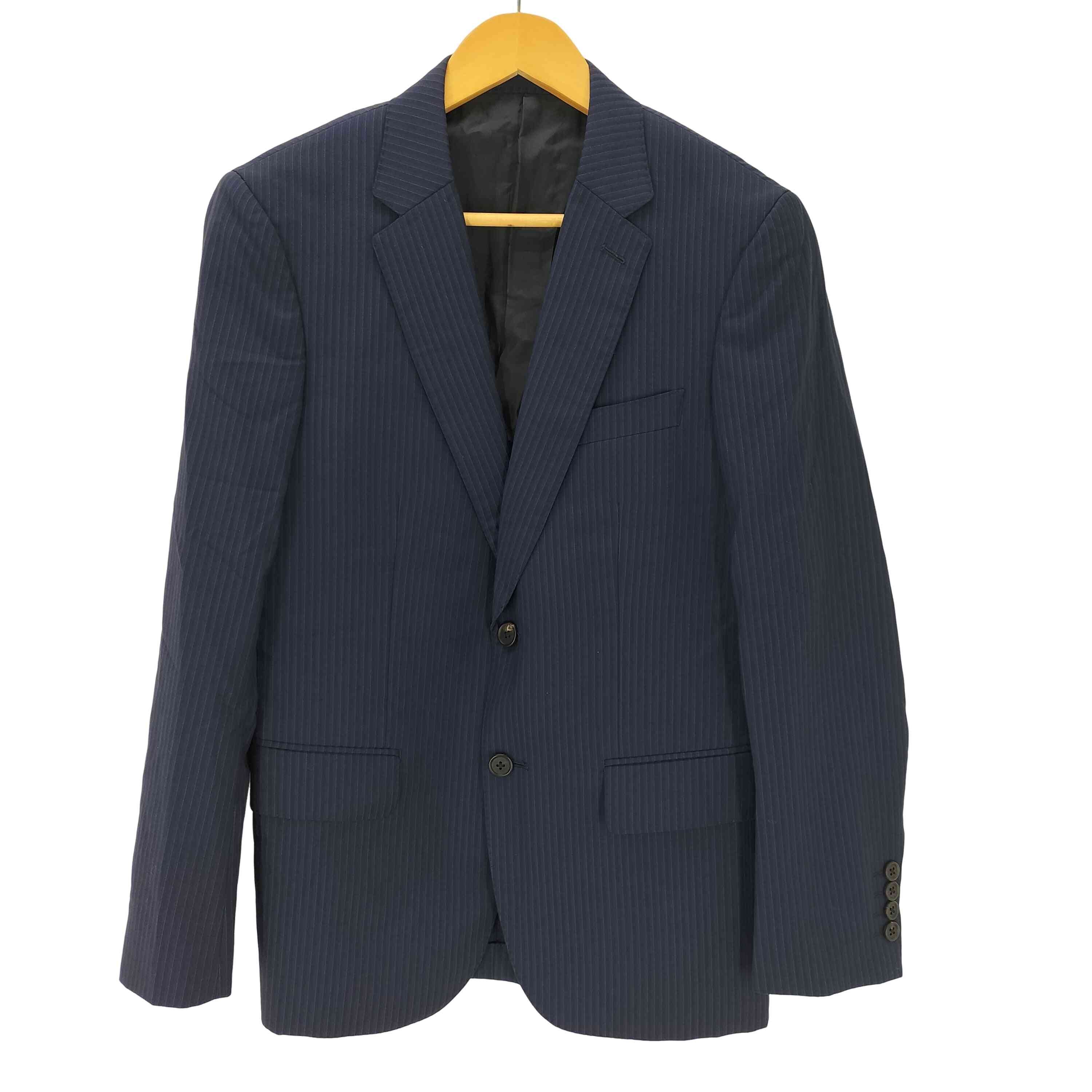 soho fit ストライプ ウール シングルテーラードジャケット【1138144393784】