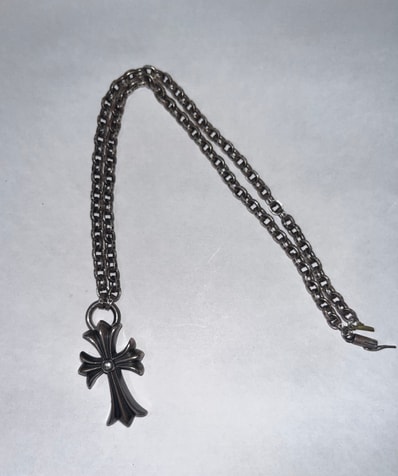 Chrome Hearts Paper Chain Small CH Cross Necklace Silver 925 "Silver"