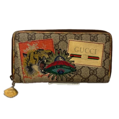 GUCCI グッチ 長財布 GUCCI GG GGスプリーム クーリエ PVCコーティングキャンバス ラウンドファスナー 473909 ベージュ