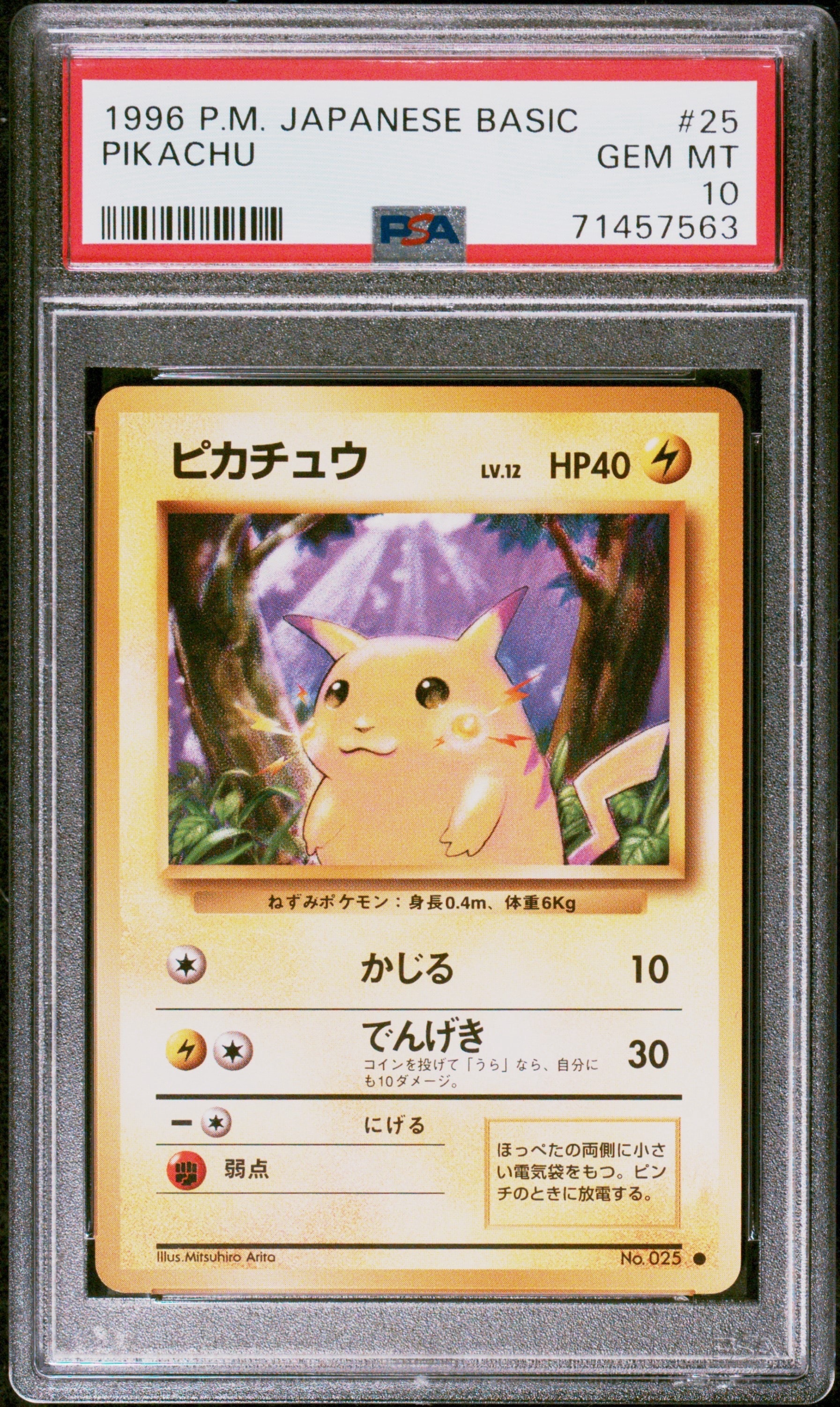 PSA10】ピカチュウ ○ : 旧裏 [PMCG1-2](拡張パック