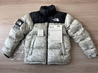 Supreme x The North Face Nuptse Jacket "White Paper Print"