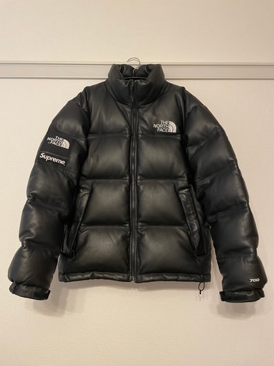Supreme x The North Face Leather Nuptse Jacket "Black"