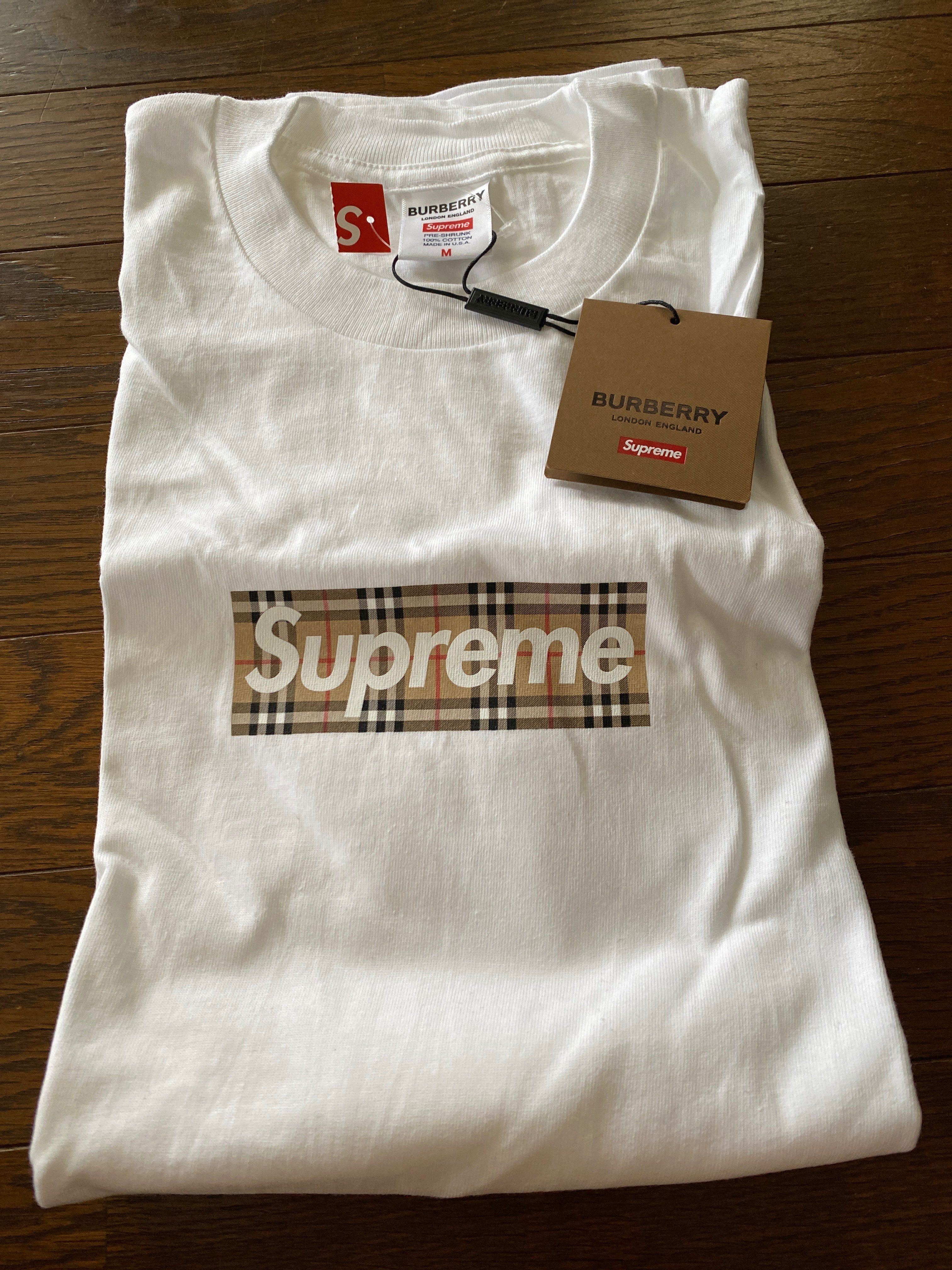 Supreme / Burberry Box Logo Tee "White"