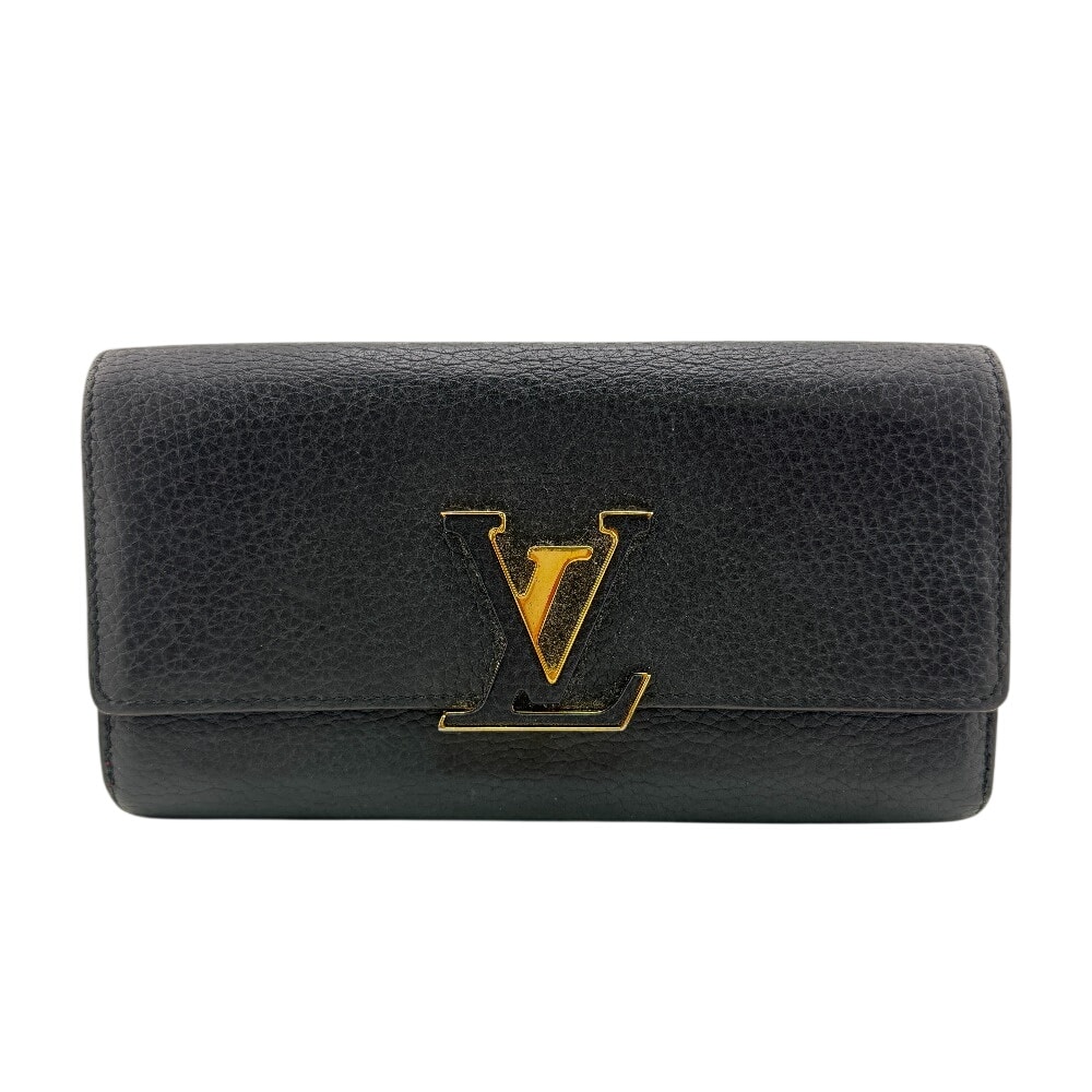 ルイヴィトン LOUIS VUITTON 長財布 トリヨン ポルトフォイユ カプシーヌ M61248 ブラック