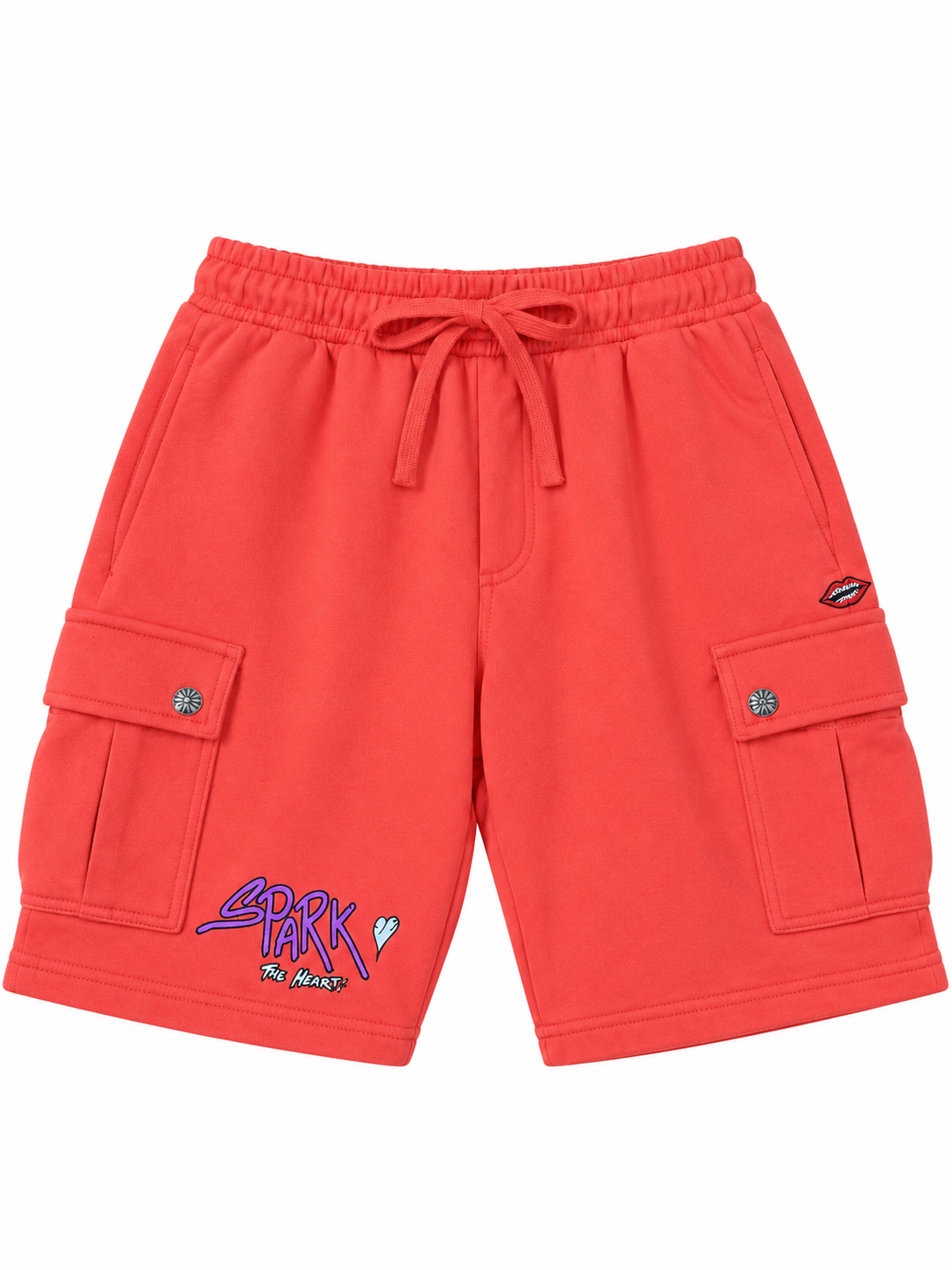Chrome Hearts PPO Matty Boy Cross Ball Button Cargo Sweat Half Pants "Red"