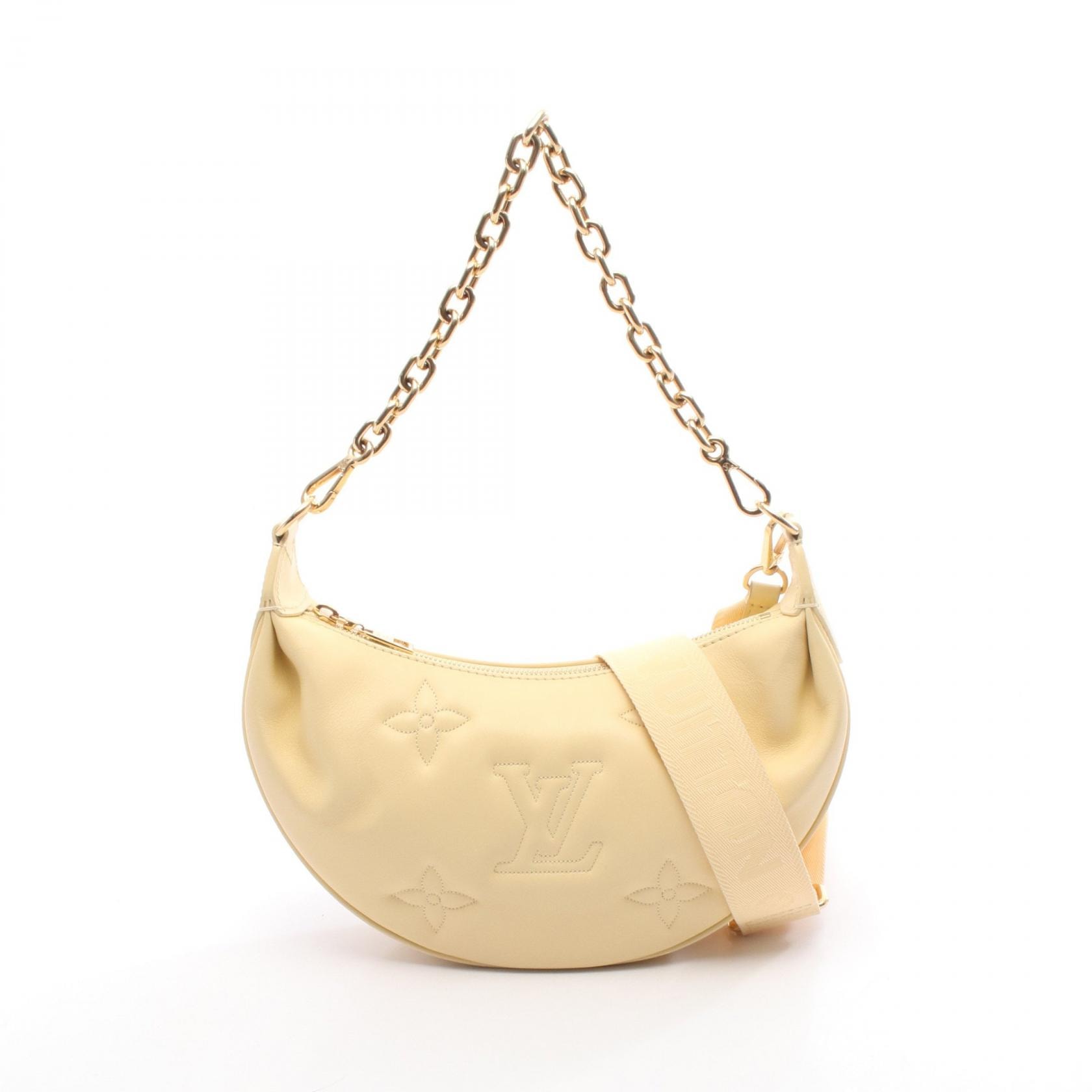 ルイ・ヴィトン LOUIS VUITTON オーバー ザ ムーン バブルグラム ハンドバッグ バッグ レザー バナナ レディース イエロー系 M59823 【中古】