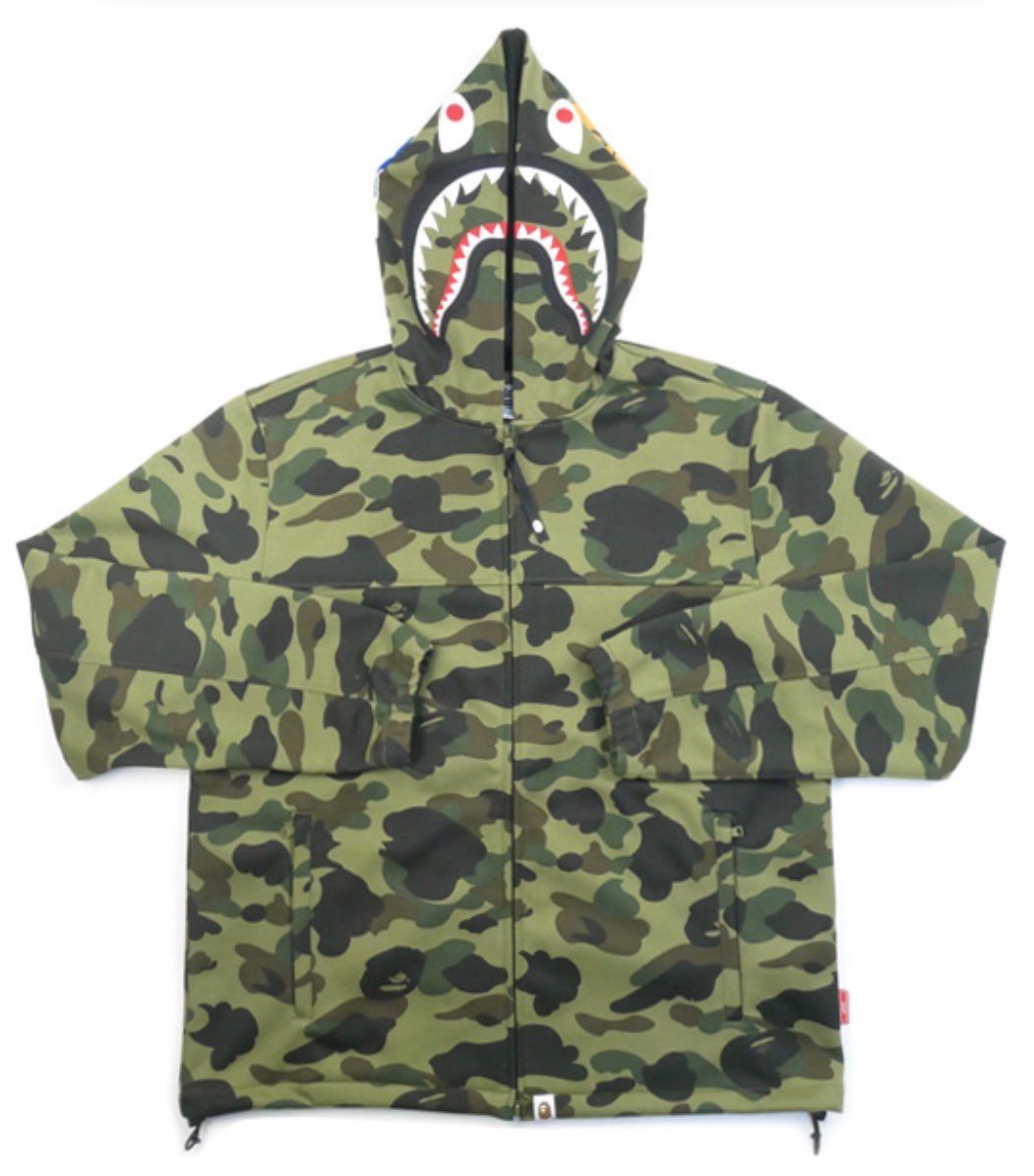 A BATHING APE / UNKLE WIDE FULL ZIP HOODIE "Camo"
