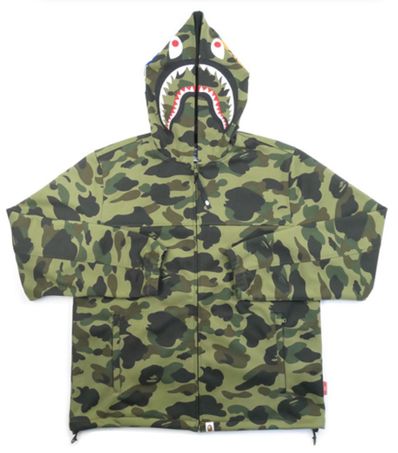 A BATHING APE / UNKLE WIDE FULL ZIP HOODIE "Camo"
