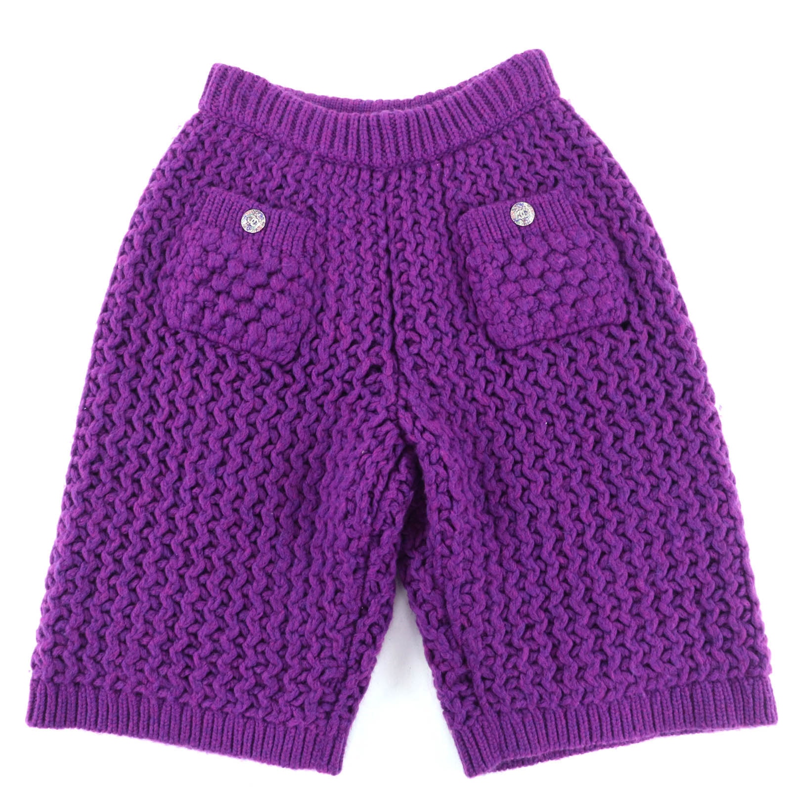 極美品 シャネル パンツ パープル レディース 36 P72880