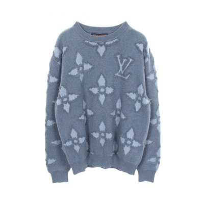 ルイ・ヴィトン LOUIS VUITTON モノグラムジャガード ニット 衣料品 トップス コットン メンズ ブルー系 RM251MM NP8 HSN10W 【中古】