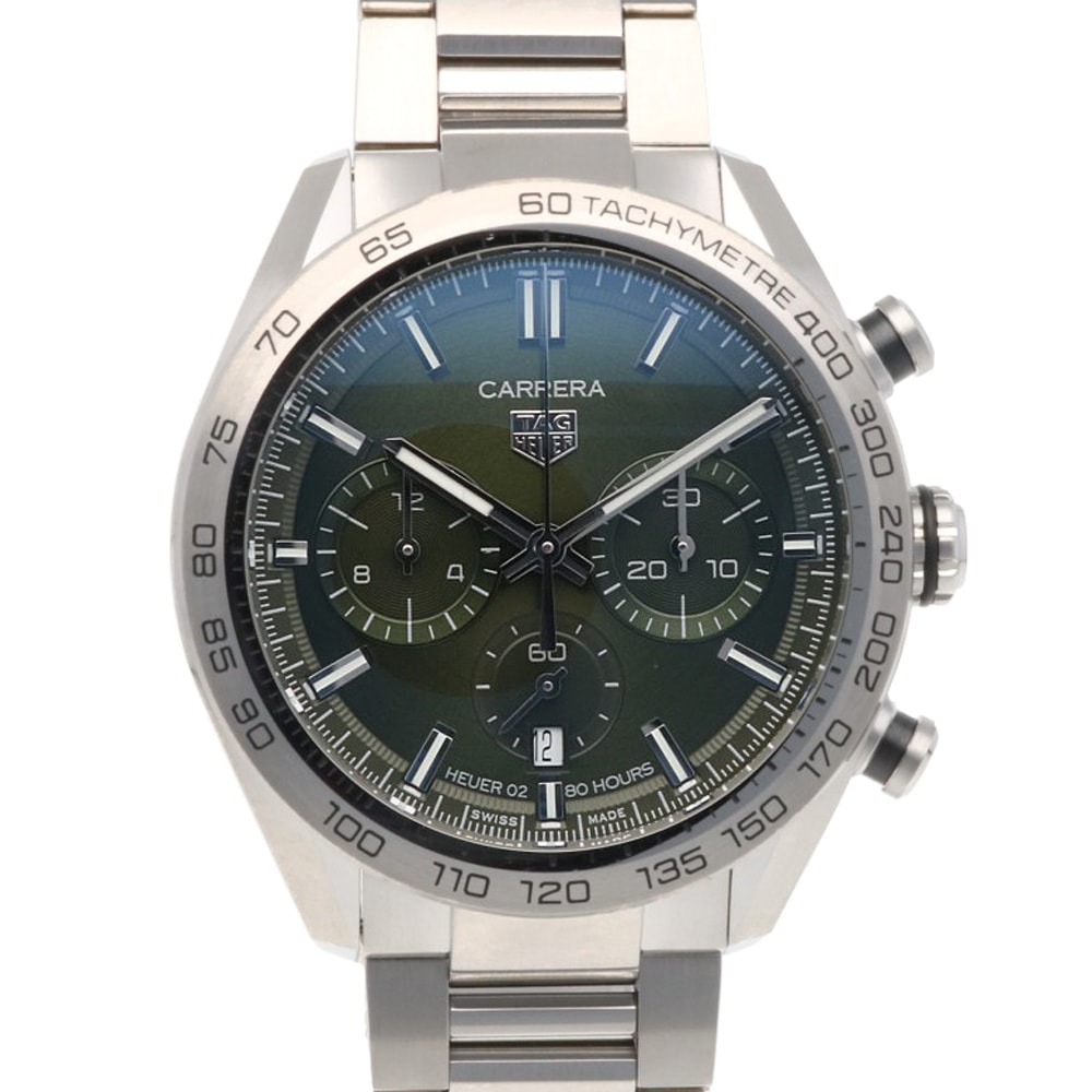 タグホイヤー カレラ キャリバーホイヤー02 腕時計 時計 ステンレススチール CBN2A10 自動巻き オーバーホール済 磨き直し済 メンズ 1年保証 TAG HEUER  中古