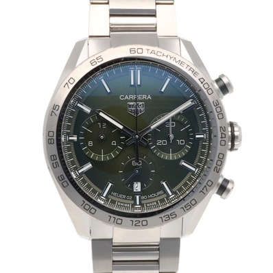 タグホイヤー カレラ キャリバーホイヤー02 腕時計 時計 ステンレススチール CBN2A10 自動巻き オーバーホール済 磨き直し済 メンズ 1年保証 TAG HEUER 中古