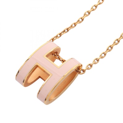 エルメス HERMES POP H ポップアッシュ ネックレス ジュエリー GP(ゴールドメッキ) ピンク レディース ピンク系 / ゴールド系 【中古】