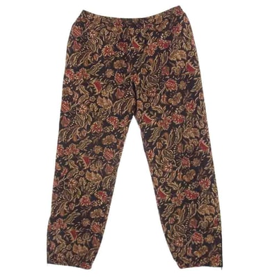 Supreme シュプリーム パンツ 18AW GORE-TEX Flower pants ゴアテックス フラワー パンツ ブラック系 ブラウン系 マルチカラー M【中古】