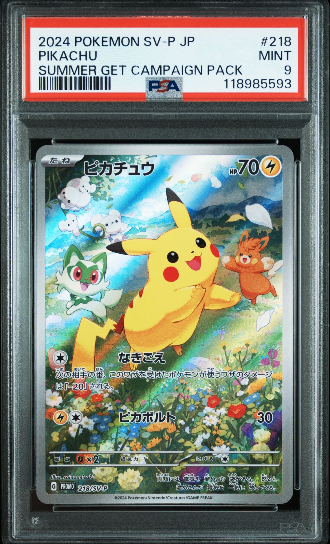 ピカチュウ P [SV-P 218](プロモカードパック「ポケカの夏がキタ!プロモカードGetキャンペーン!」)