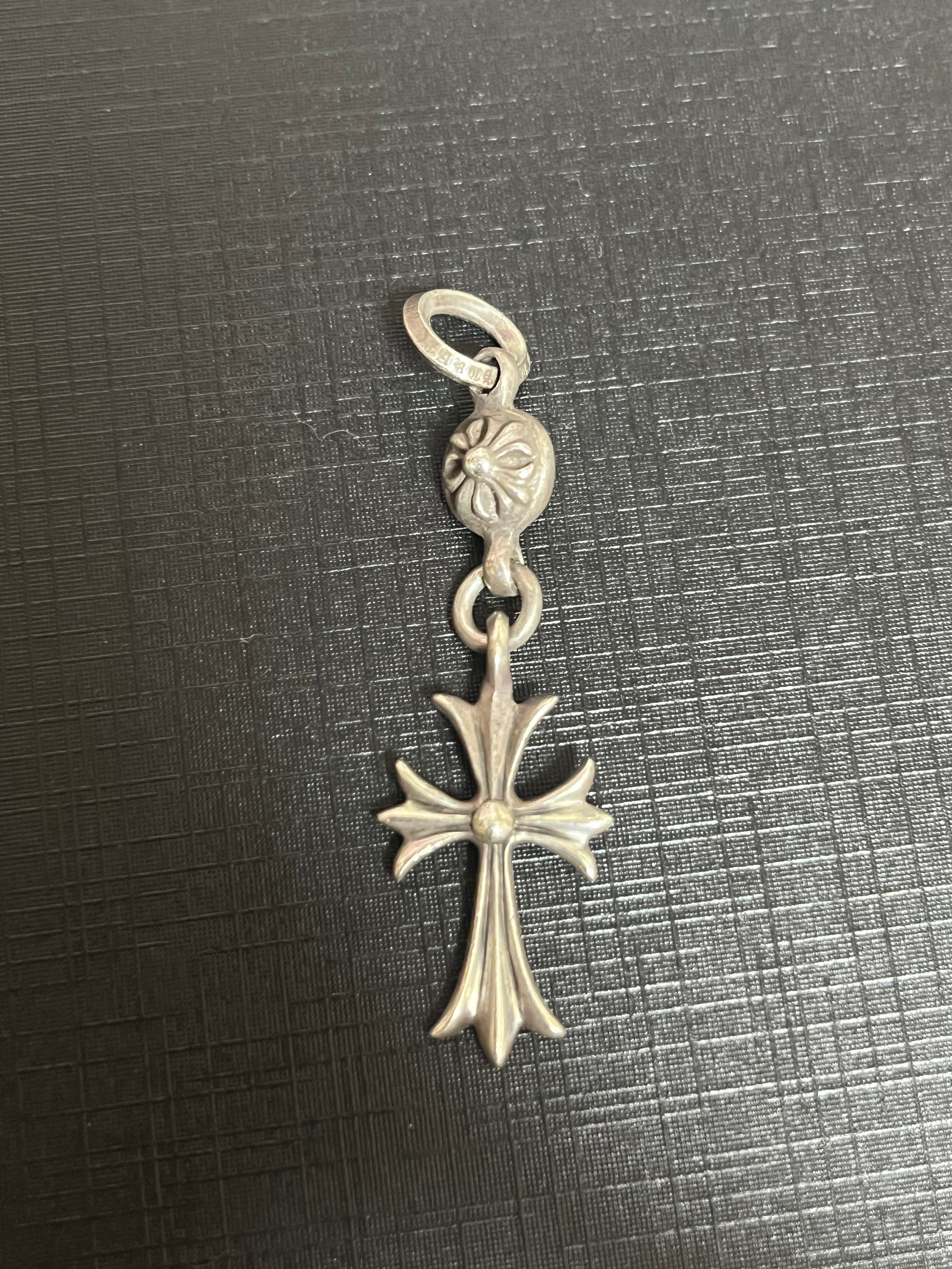 Chrome Hearts 1 Ball Tiny CH Cross Charm "Silver"
