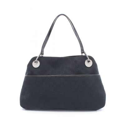 グッチ GUCCI GGキャンバス ショルダーバッグ バッグ キャンバス レザー レディース ブラック系 121023 【中古】
