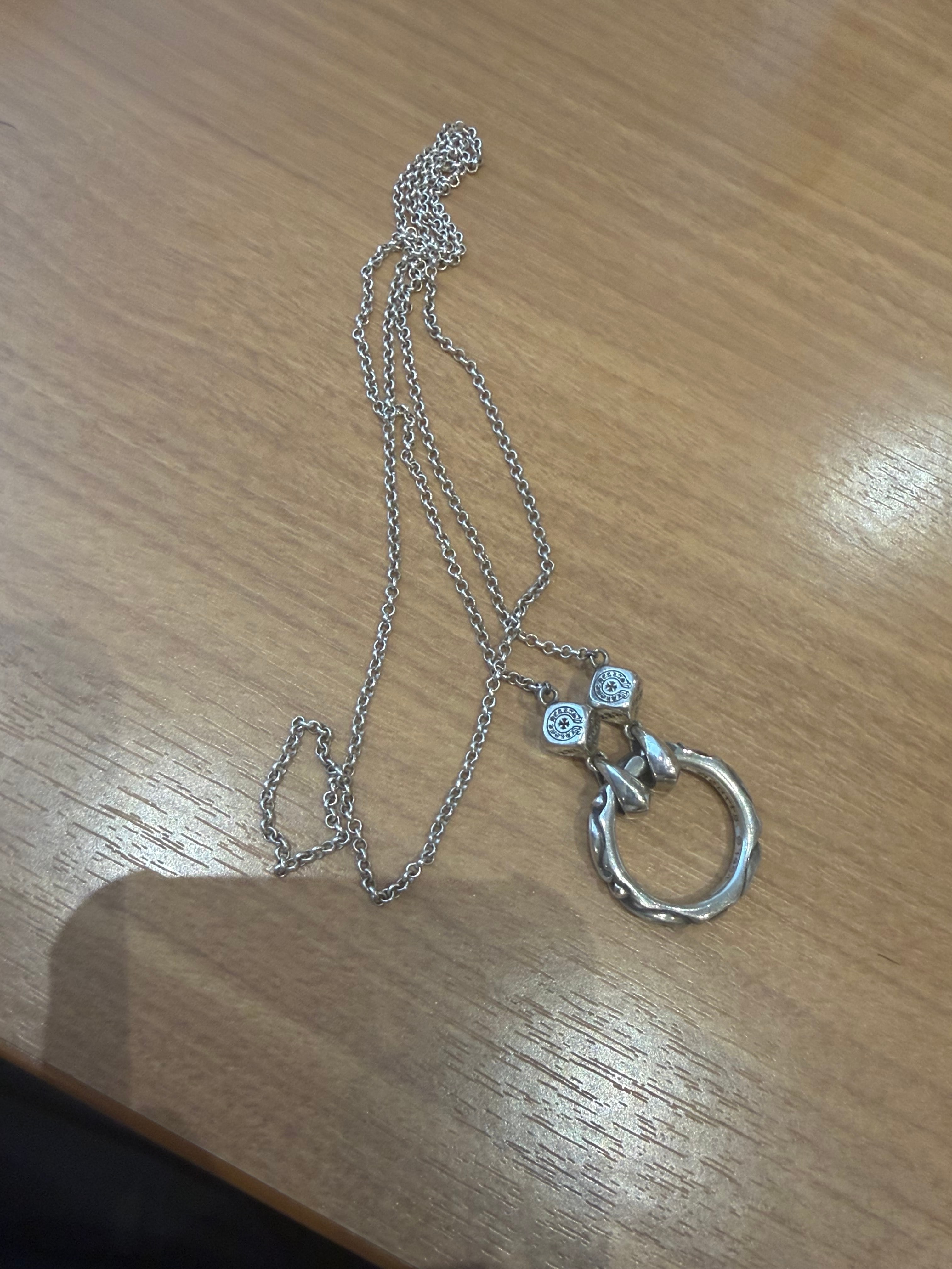 Chrome Hearts Eyewear Loop Dice Necklace "Silver"