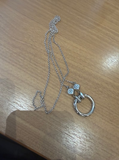 Chrome Hearts Eyewear Loop Dice Necklace "Silver"