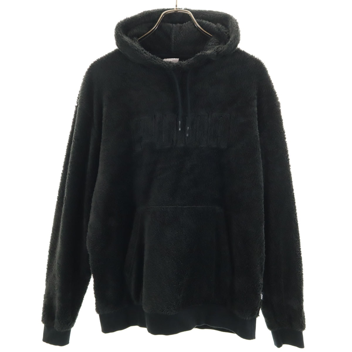 PUMA プーマ 長袖 ボア パーカー L ブラック プルオーバー