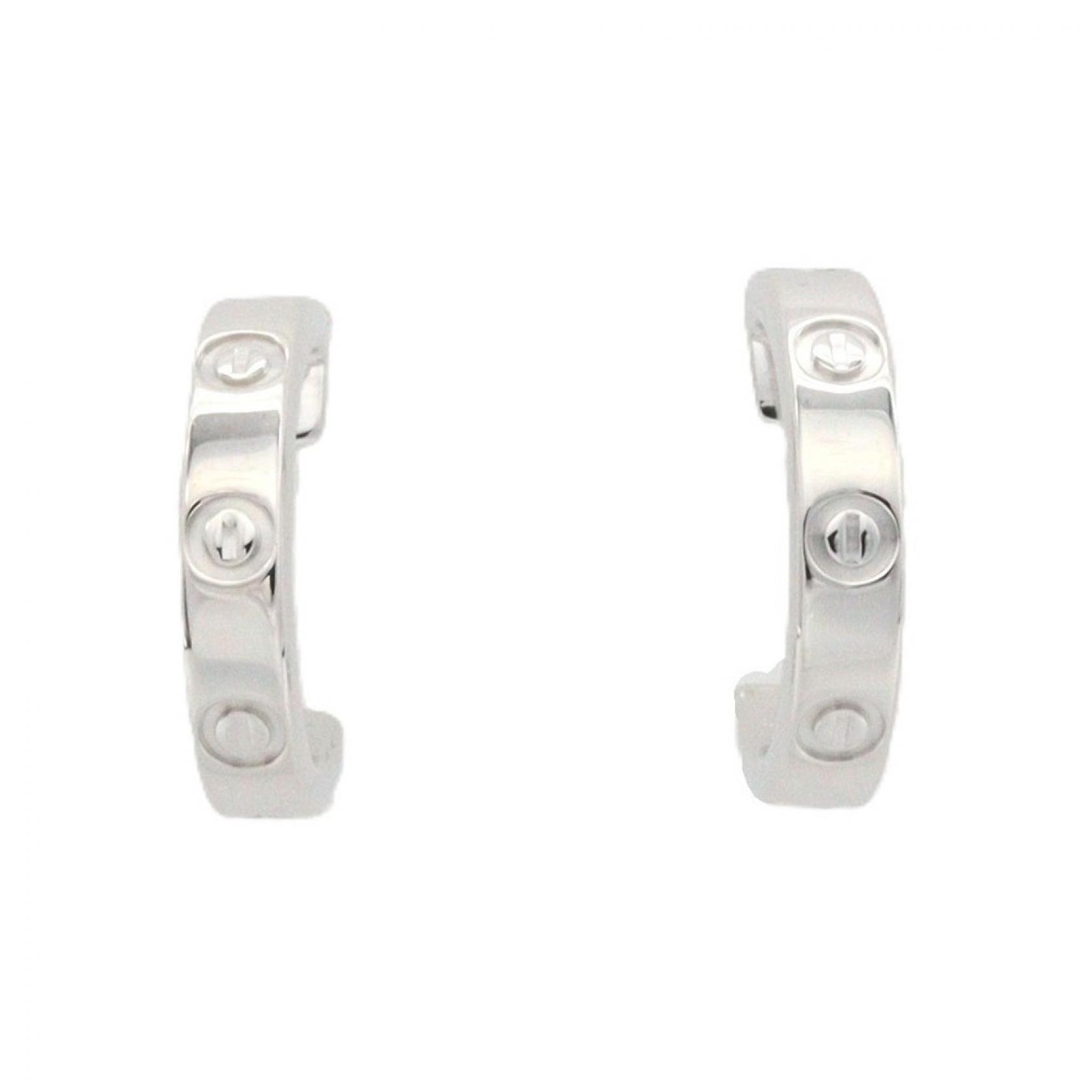 カルティエ CARTIER ミニラブ ピアス ピアス ジュエリー K18WG(ホワイトゴールド) レディース シルバー系 【中古】